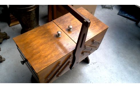 NÄHKÖRBCHEN IM VINTAGE-STIL, , HOLZ