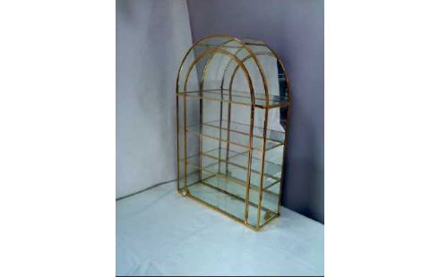 VITRINE KLEIN METALL GLAS GOLDF.