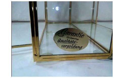 VITRINE KLEIN METALL GLAS GOLDF.