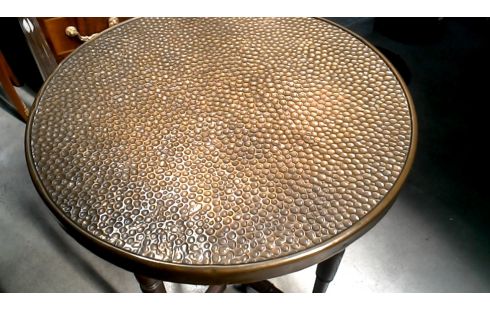 BIJZETTAFEL ROND HOUT KOPER