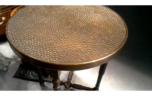 BIJZETTAFEL ROND HOUT KOPER