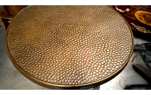 BIJZETTAFEL ROND HOUT KOPER