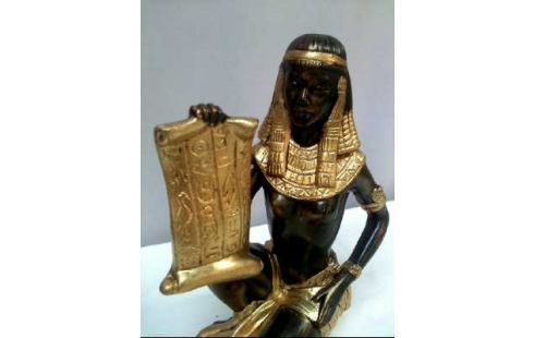 FIGUR ÄGYPTISCH FRAU MIT SCHRIFTROLLE