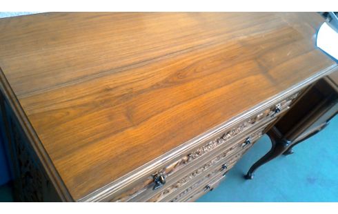 LADENKAST AZIATISCH TEAK SNIJWERK 4 LADEN