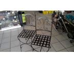 PAIRE DE CHAISES FER