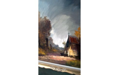 PINTURA, , MARCO DORADO DEDICATORIA