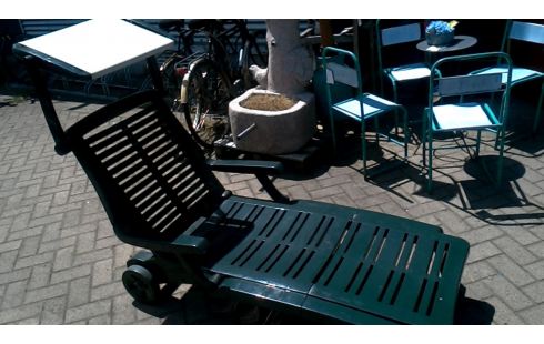 GARTENSTUHL, , SESSEL 1, , LIEGESOFA GRÜN PVC