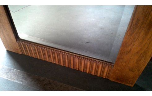 MIROIR BISEAUTE ART DECO., , CADRE CHENE