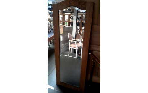 MIROIR BISEAUTE ART DECO., , CADRE CHENE