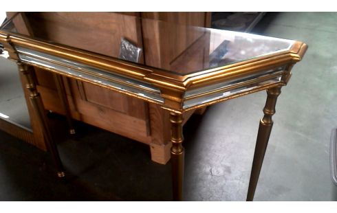 TABLE CONSOLE, , MIROIR BISAUTE OR