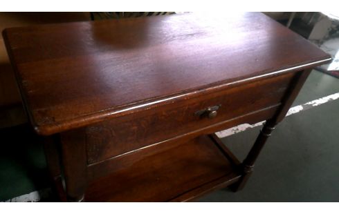 TABLE CONSOLE MASSIF CHENE 1 TIROIR