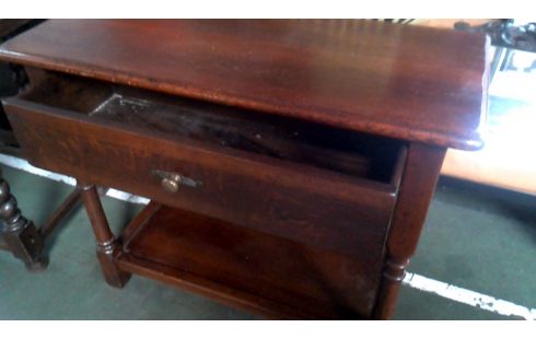 TABLE CONSOLE MASSIF CHENE 1 TIROIR