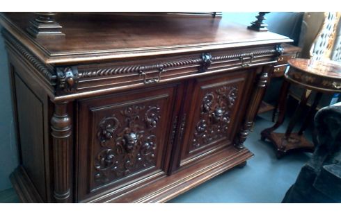 ANRICHTE. STIL HEINRICH II NUSSBAUM 5 TÜREN 2 SCHUBLADEN