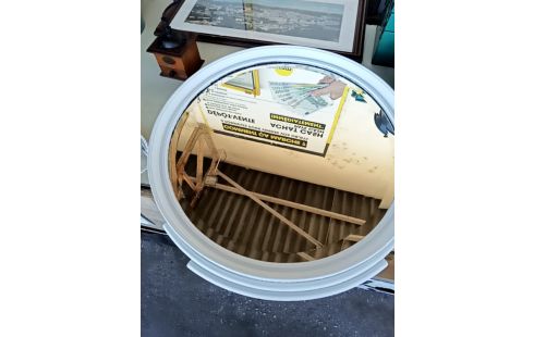 MIROIR ROND GM BLANC