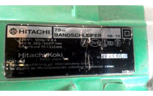 BANDSCHUURMACHINE HITACHI 75MM