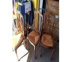 6 CHAISES BOIS ET PAILLE