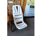 SIEGE PVC BAS BLANC PLIABLE