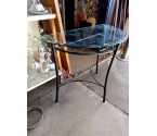 CONSOLE DEMI LUNE FER ET VERRE