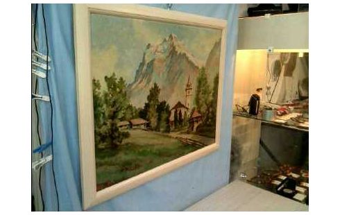GEMÄLDE I.R. BERGDORF IN DEN ALPEN
