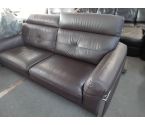 CANAPE CUIR 3 PLACES MARRON DE CHEZ MB SALON