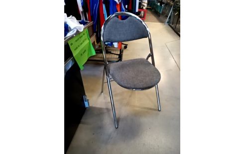 CHAISE PLIANTE TISSU GRIS