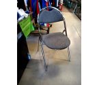 CHAISE PLIANTE TISSU GRIS