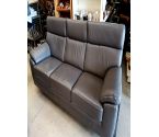 CANAPE CUIR GRIS 3 PLACES