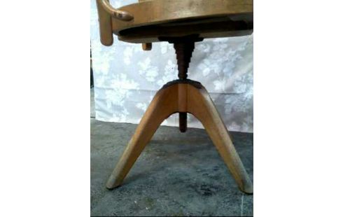 DREHSTUHL ALT HOLZ RÜCKENLEHNE