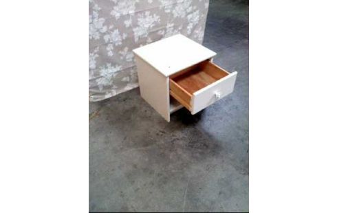 NACHTTISCH HOLZ WEIß 1-FACH 1-SCHUBL.