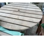 TABLE DE JARDIN RONDE BOIS