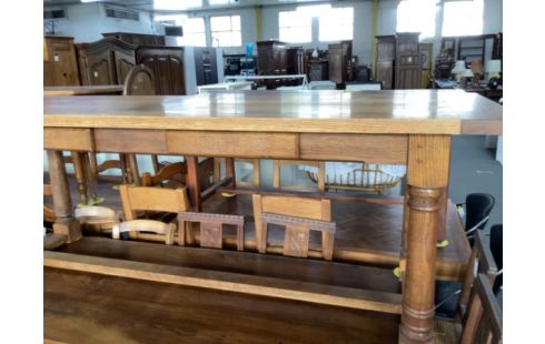 TABLE DE FERME 213X76 2 TIROIRS
