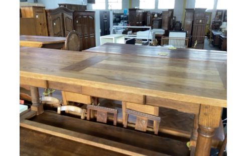 TABLE DE FERME 213X76 2 TIROIRS