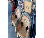 FAUTEUIL ROTIN LA PAIRE + TABLE BASSE