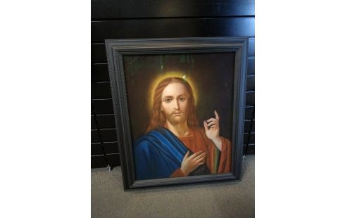 PASTEL MAROUFLE SUR TOILE RELIGIEUX