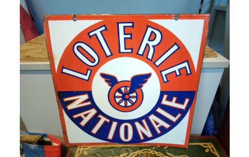 PLAQUE EMAILLEE LOTERIE NATIONALE