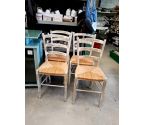 4 CHAISES CÉRUSÉ