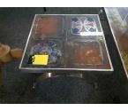 TABLE BASSE D'APPOINT AVEC PLATEAU VERRE