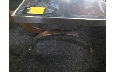 TABLE BASSE D'APPOINT AVEC PLATEAU VERRE