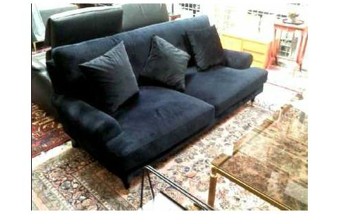 SOFA A.R. GOLDF. DUNKELBLAU SAMT