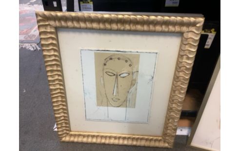 LITHOGRAPHIE VISAGE