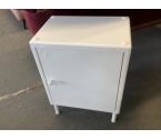 CHEVET 1 PORTE METAL BLANC