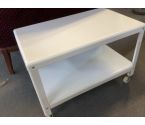 DESSERTE A ROULETTES IKEA METAL  BLANC 2 NIVEAUX