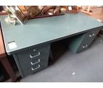 BUREAU ANCIEN METAL VERT STYLE INDUS.