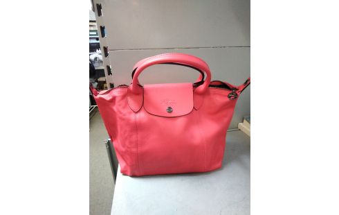 SAC A MAIN LONGCHAMP PLIAGE CUIR ROUGE