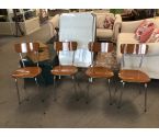4 CHAISES FORMICA BRUN