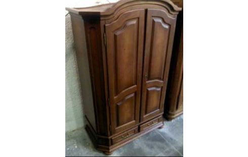 SCHRANK HOLZ DUNKEL 2-TÜR 2-SCHUBL.