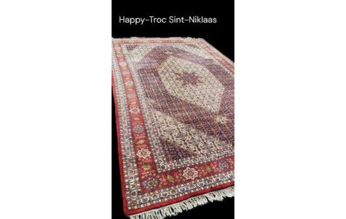 TEPPICH HANDGEKNÖPFT INDIEN ROT BEIGE