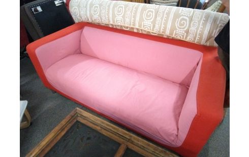 CANAPE TISSU ROSE ET ROUGE