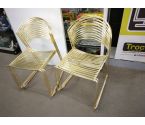 CHAISE METAL DORE LOT DE 6