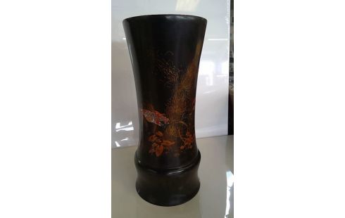VASE, , HOLZ LACKIERT